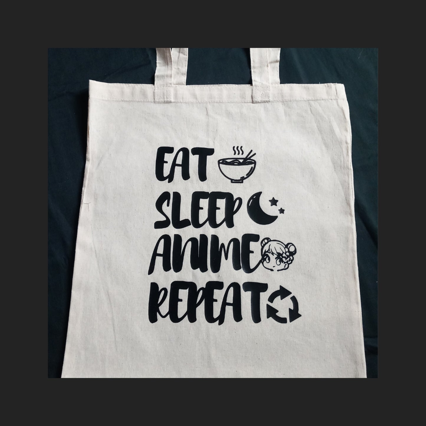 Anime canvas tote bag