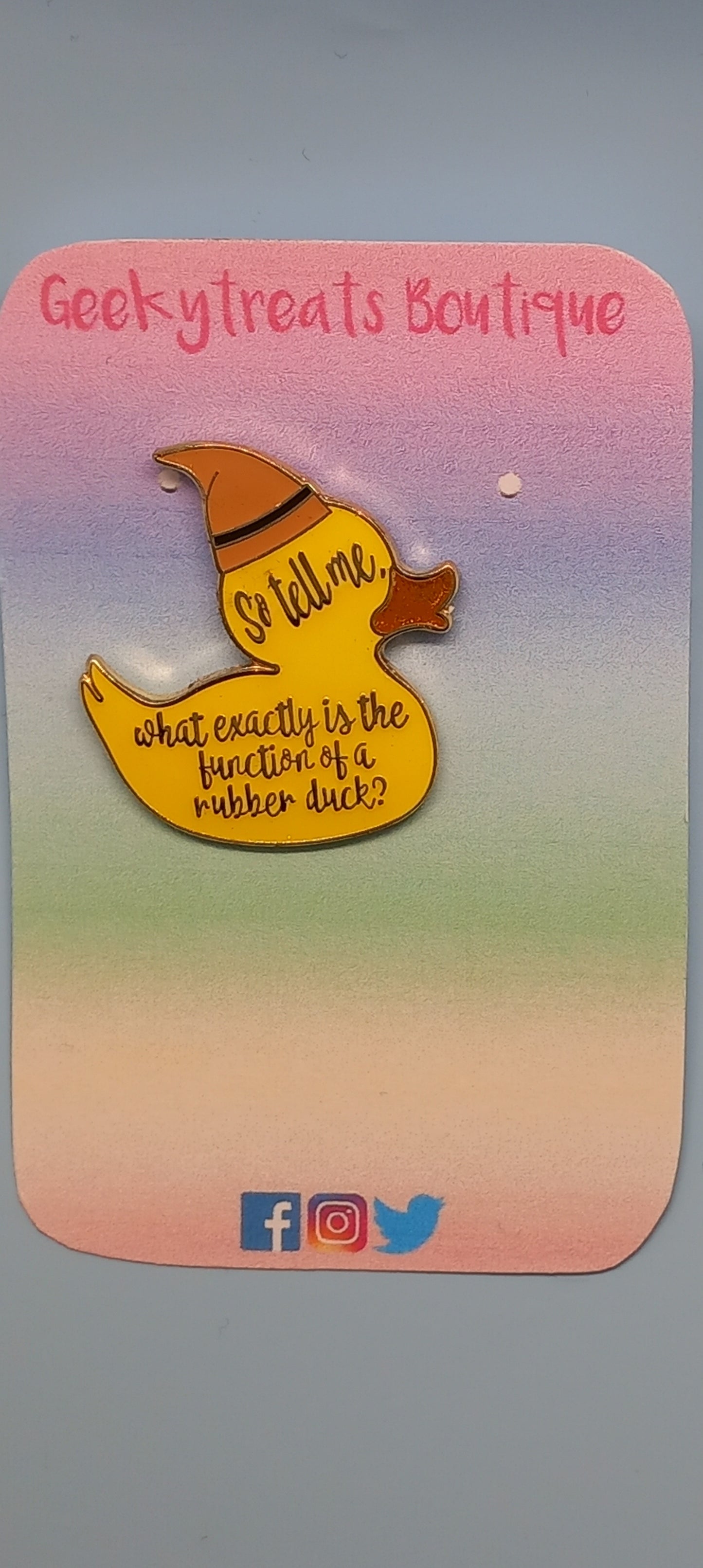 Harry P wizard Rubber Duck enamel pin badge