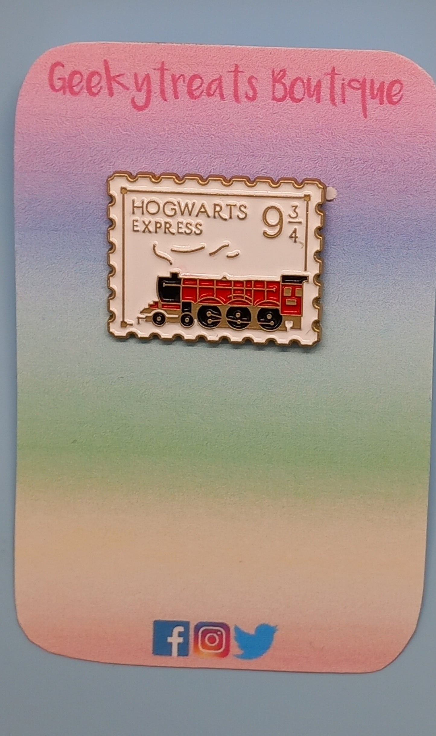 Hogwarts express stamp enamel pin badge
