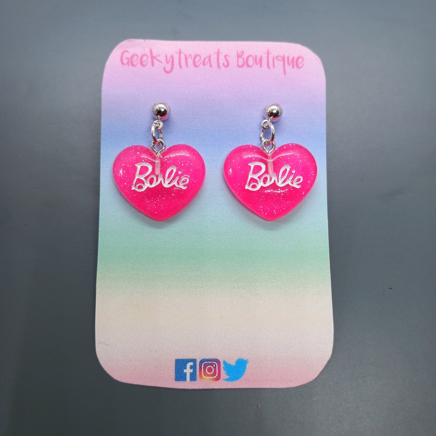 Barbie stud earrings