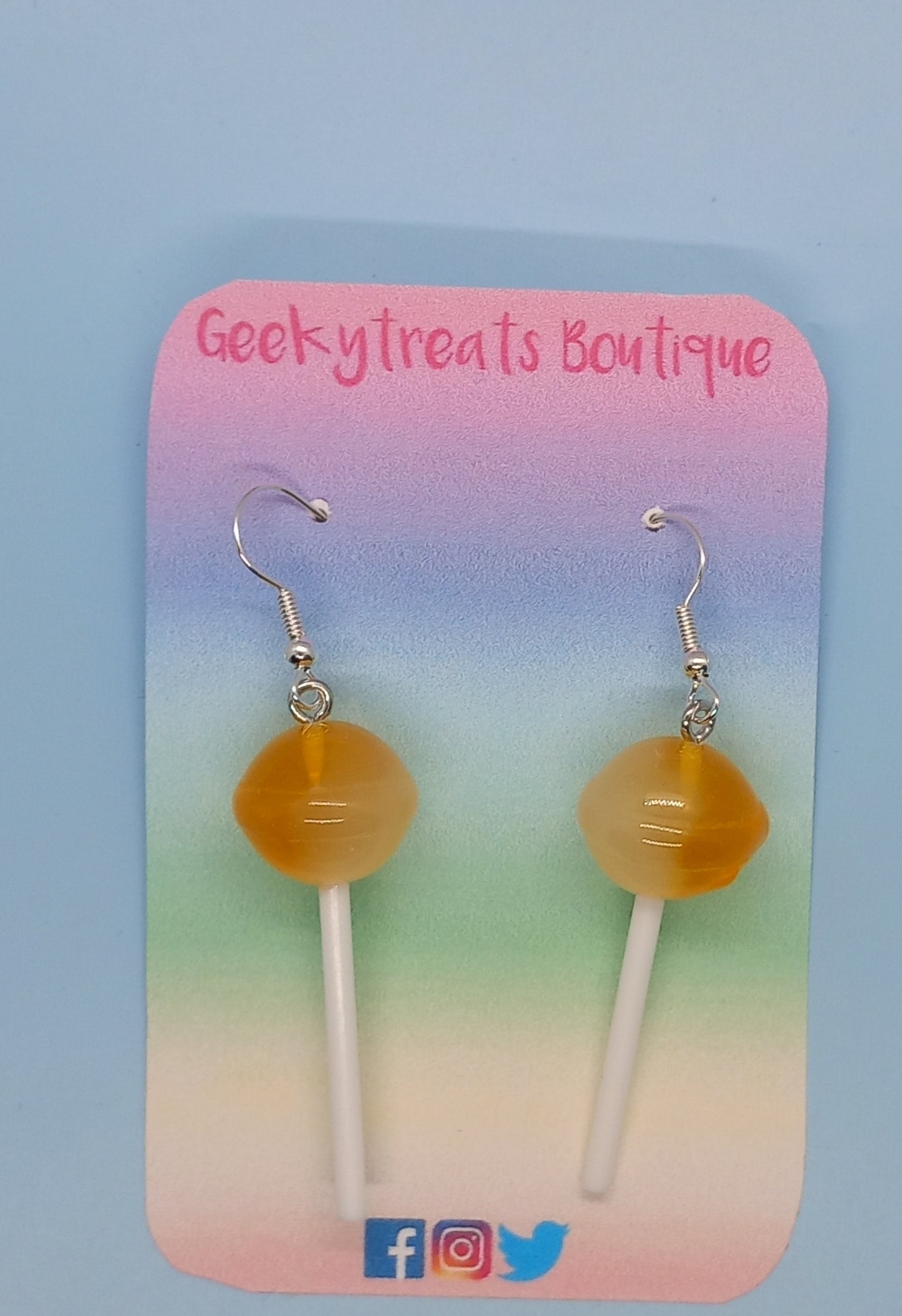 Yellow lollypop earrings