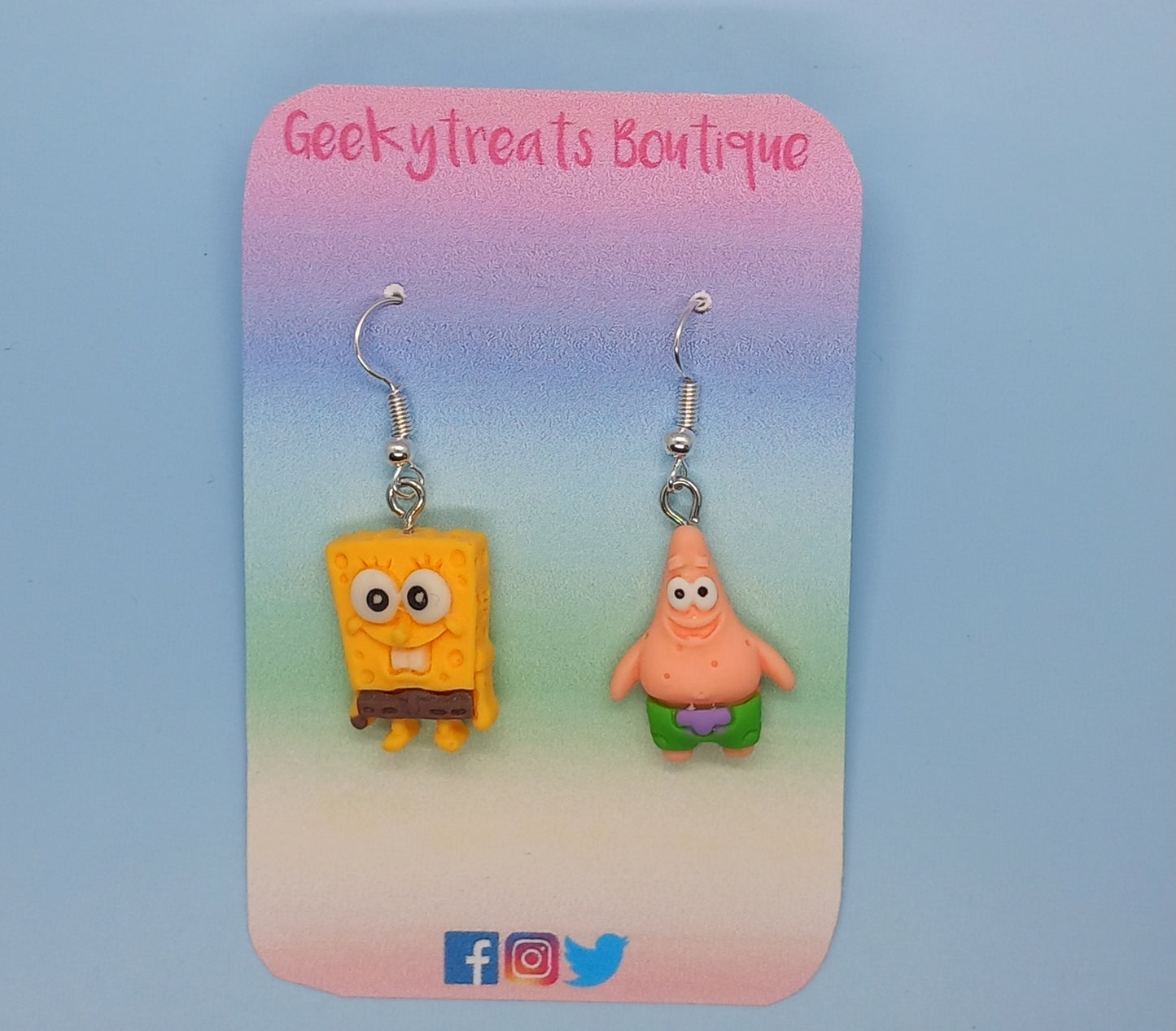 SpongeBob and Patrick earrings