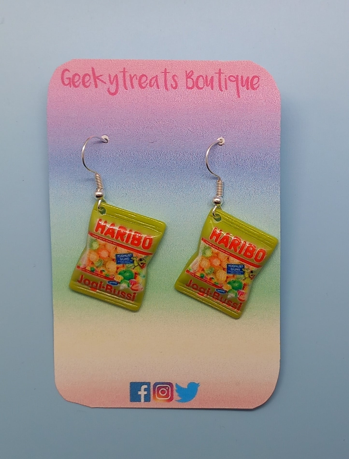 Green haribo novelty earrings