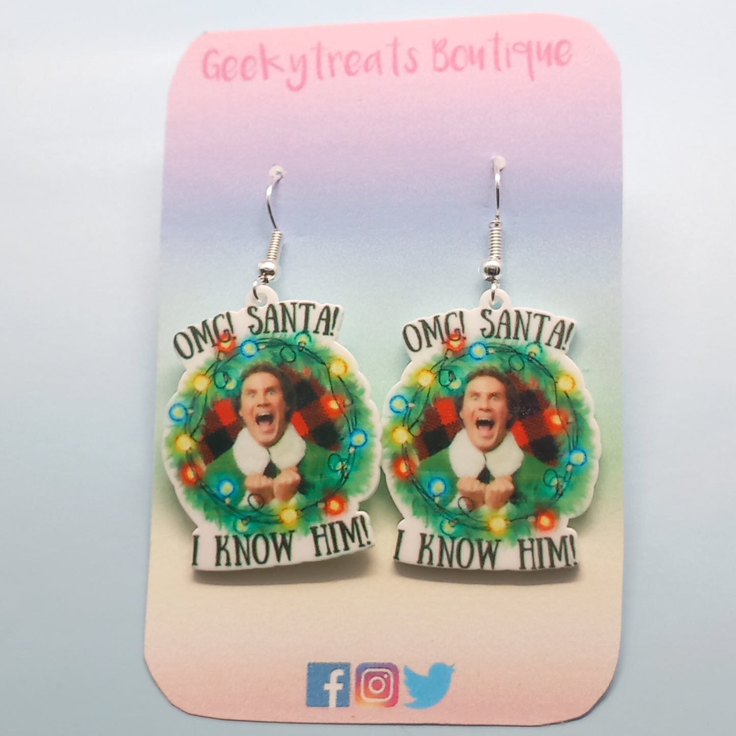 Christmas Elf novelty earrings