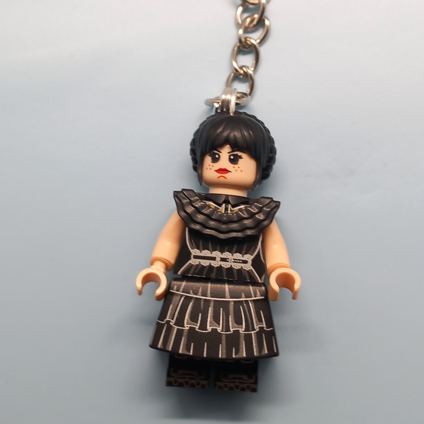 Wednesday Addams minifigure keyring