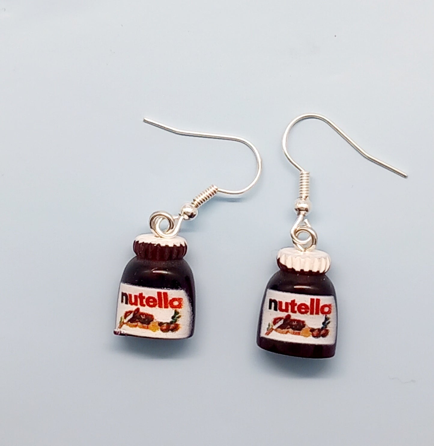 Nutella chocolate jar earrings