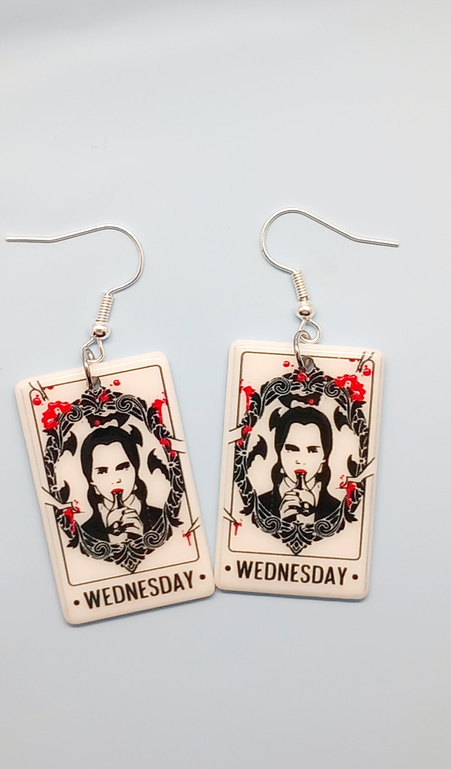 Wednesday Addams tarot Charm earrings