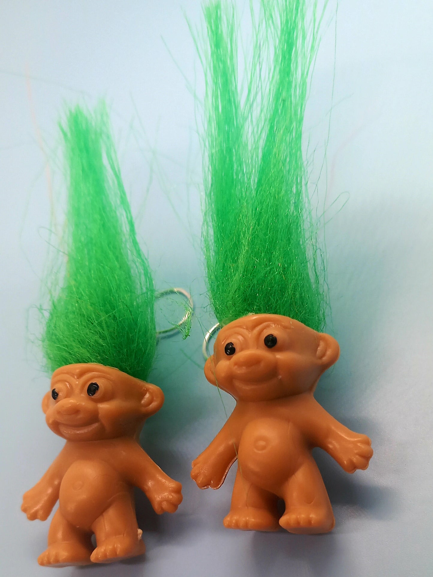 Green troll earrings
