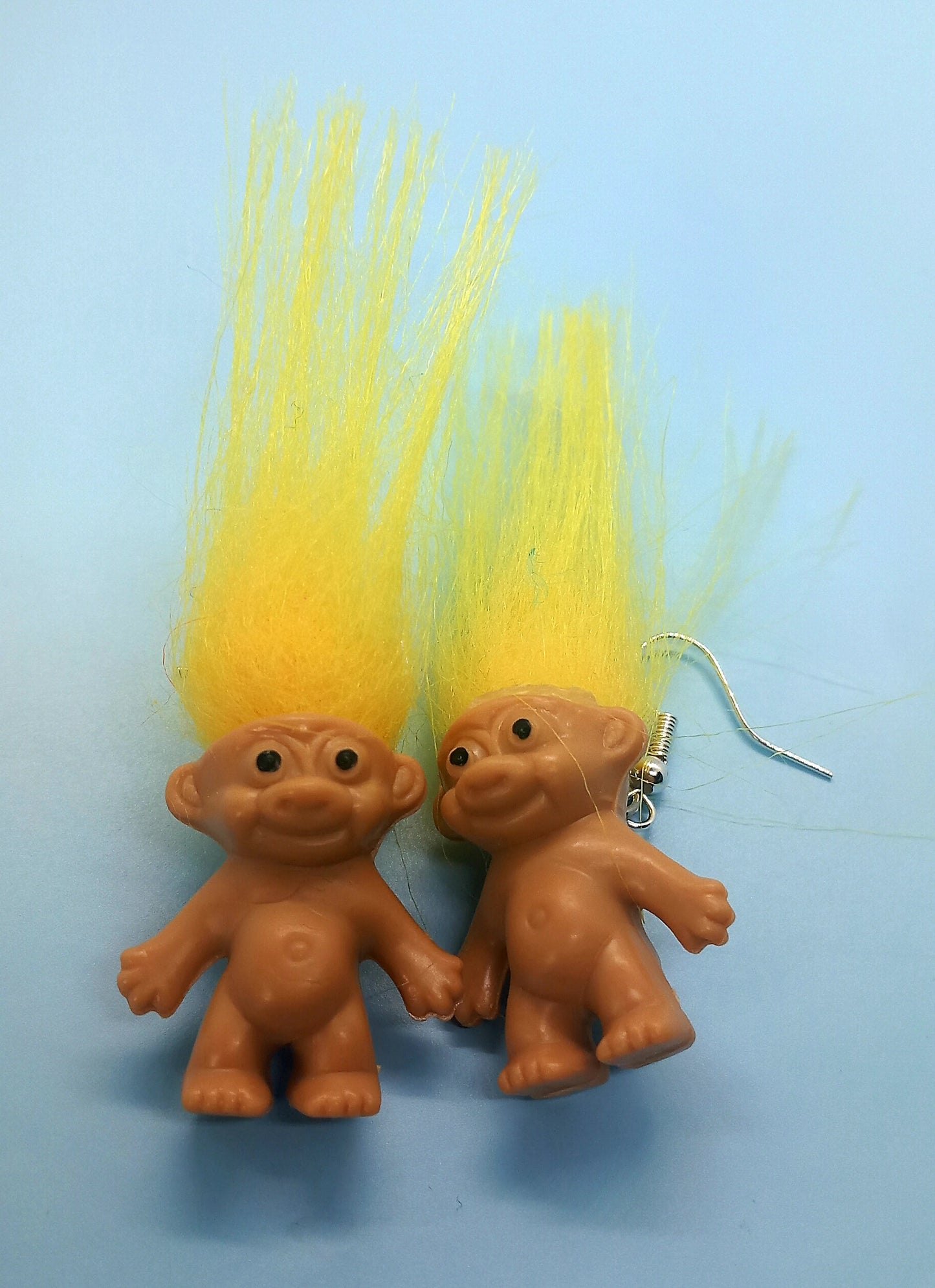 Yellow troll earrings