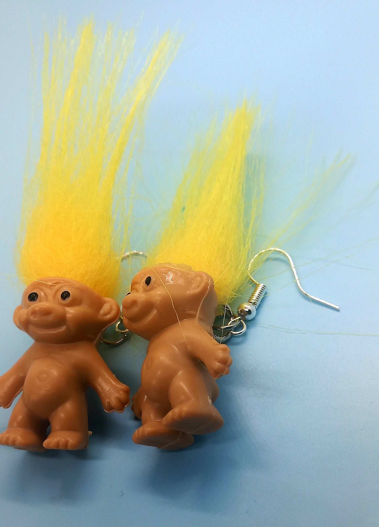 Yellow troll earrings
