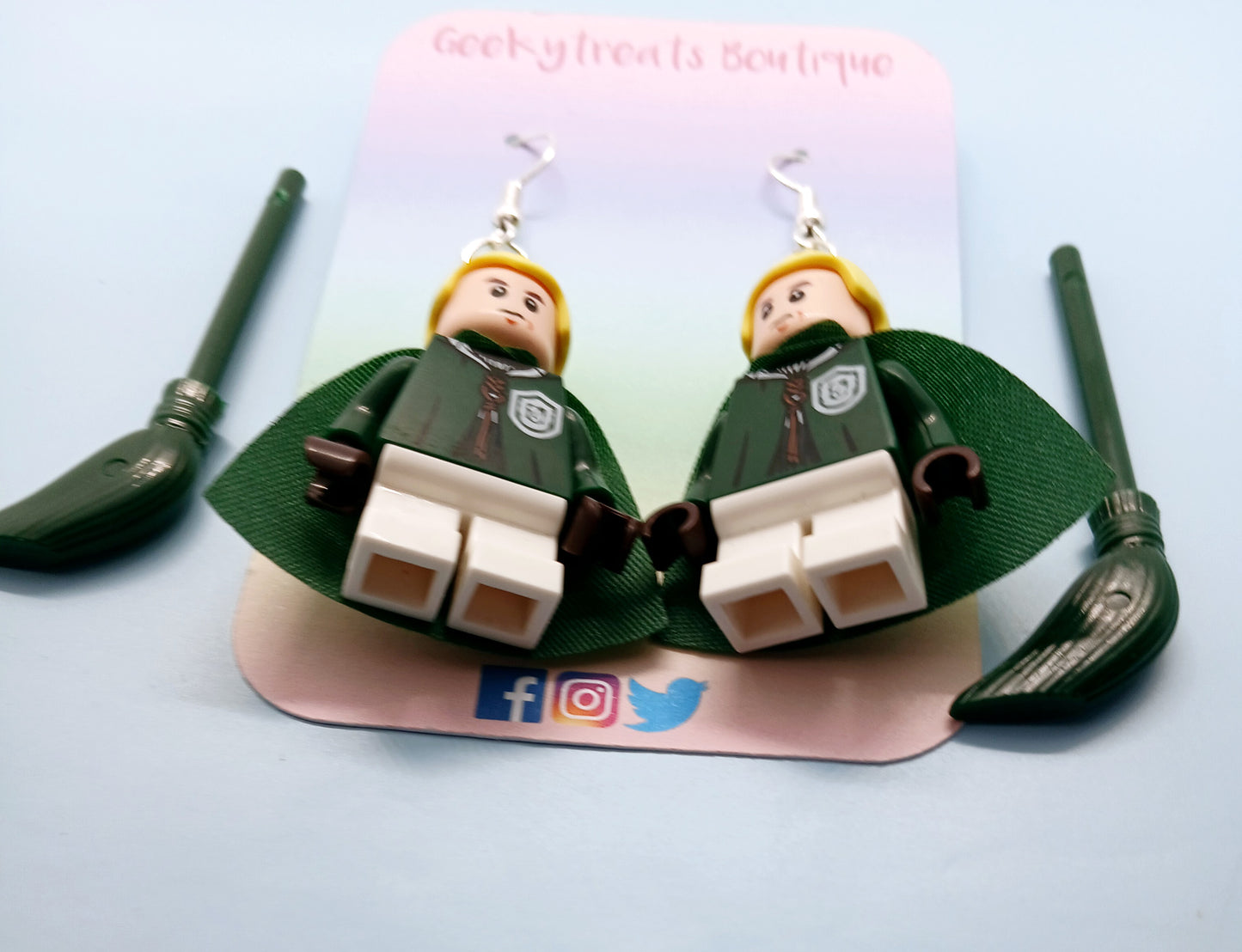 Draco minifigure earrings