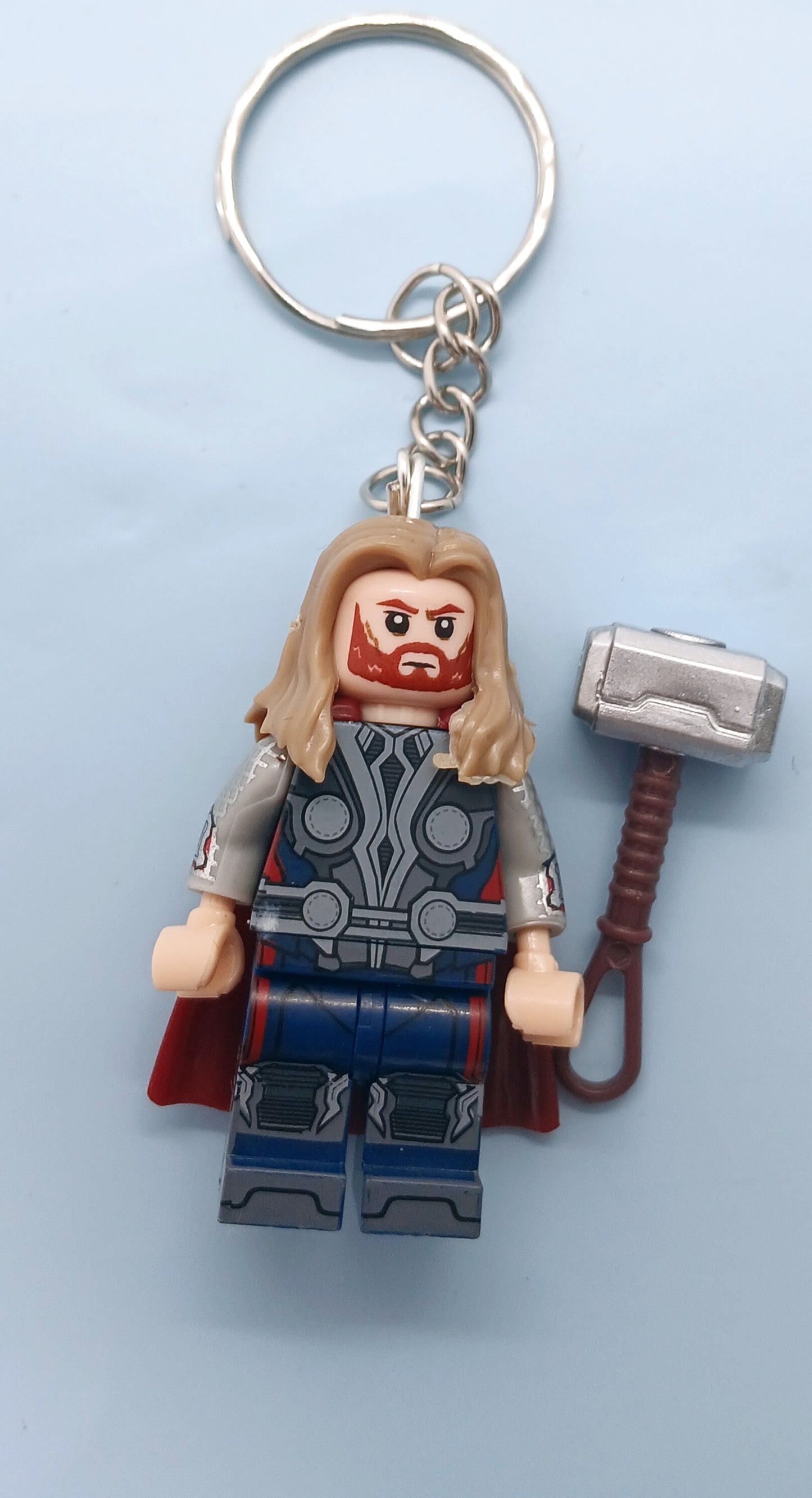 Thor custom minifigure keyring