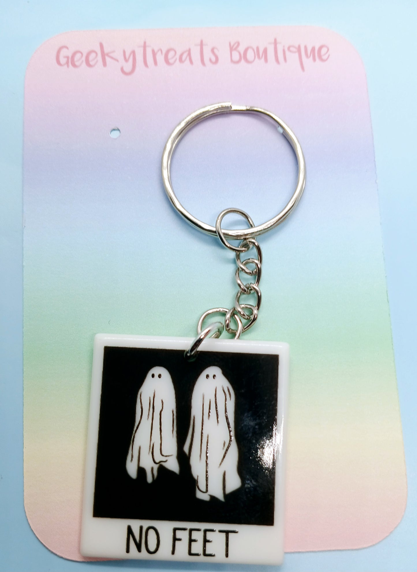No feet beetlejuice keyring