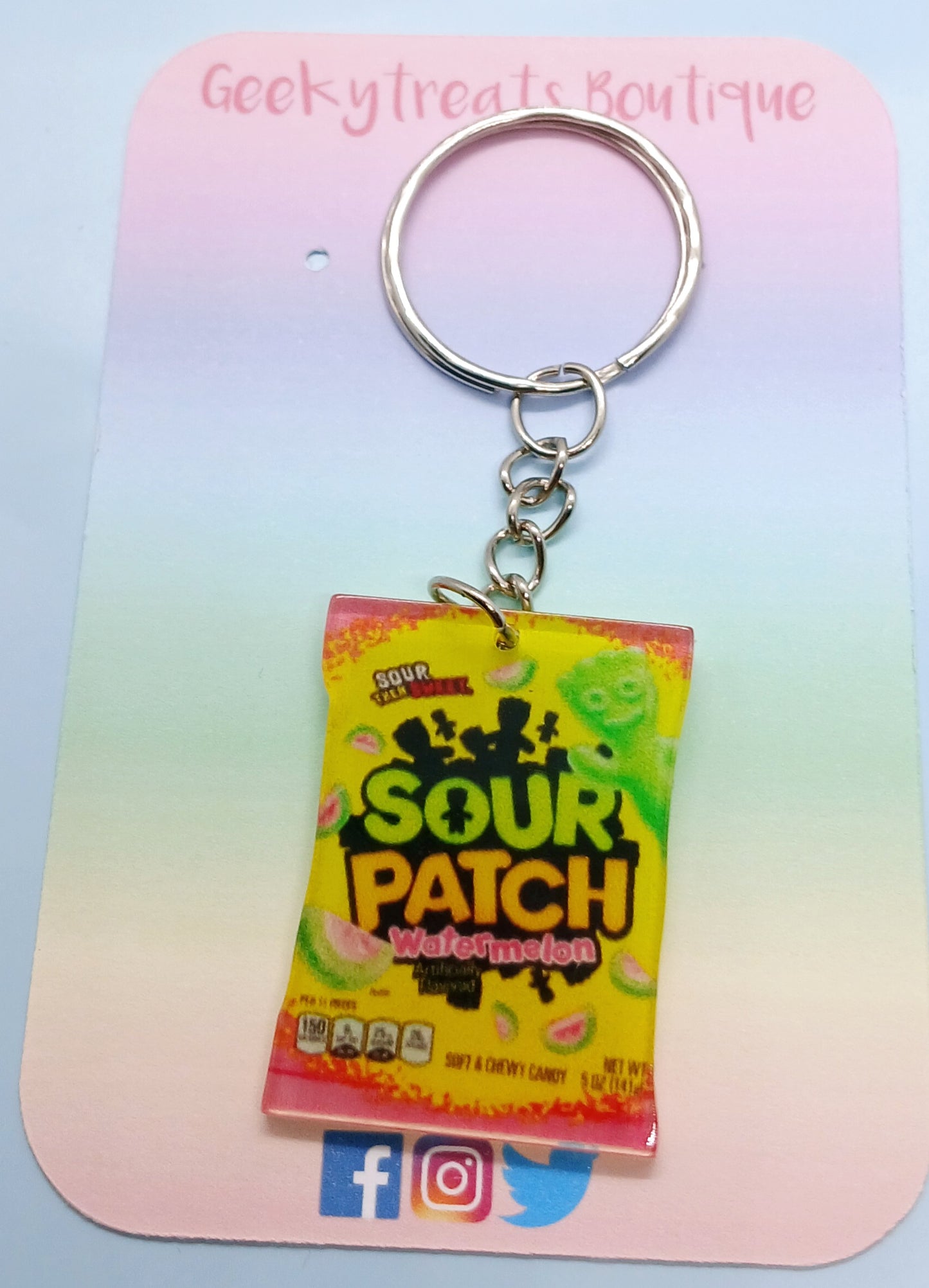 Sour patch keyring