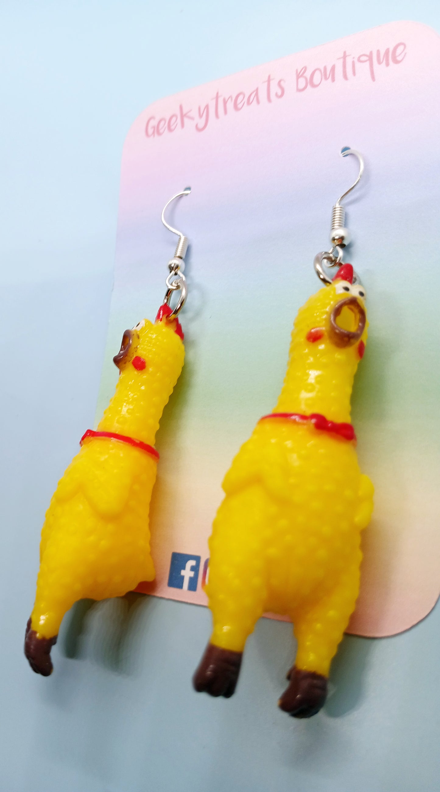 Rubber Chicken earrings