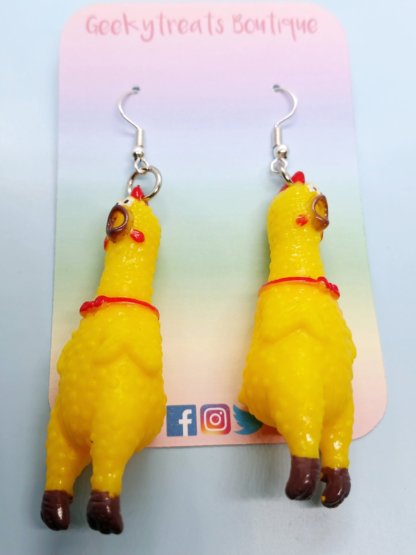 Rubber Chicken earrings