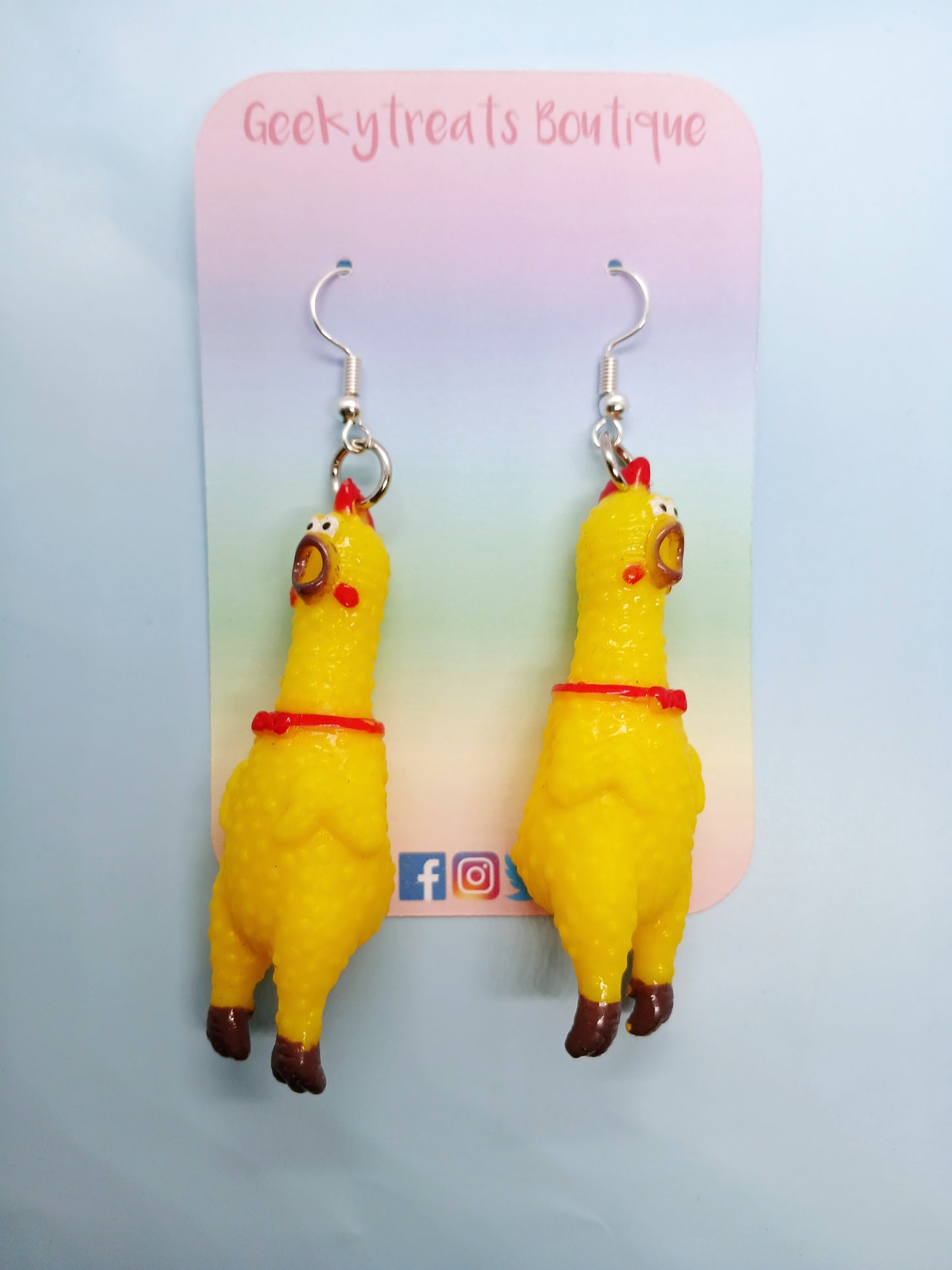 Rubber Chicken earrings