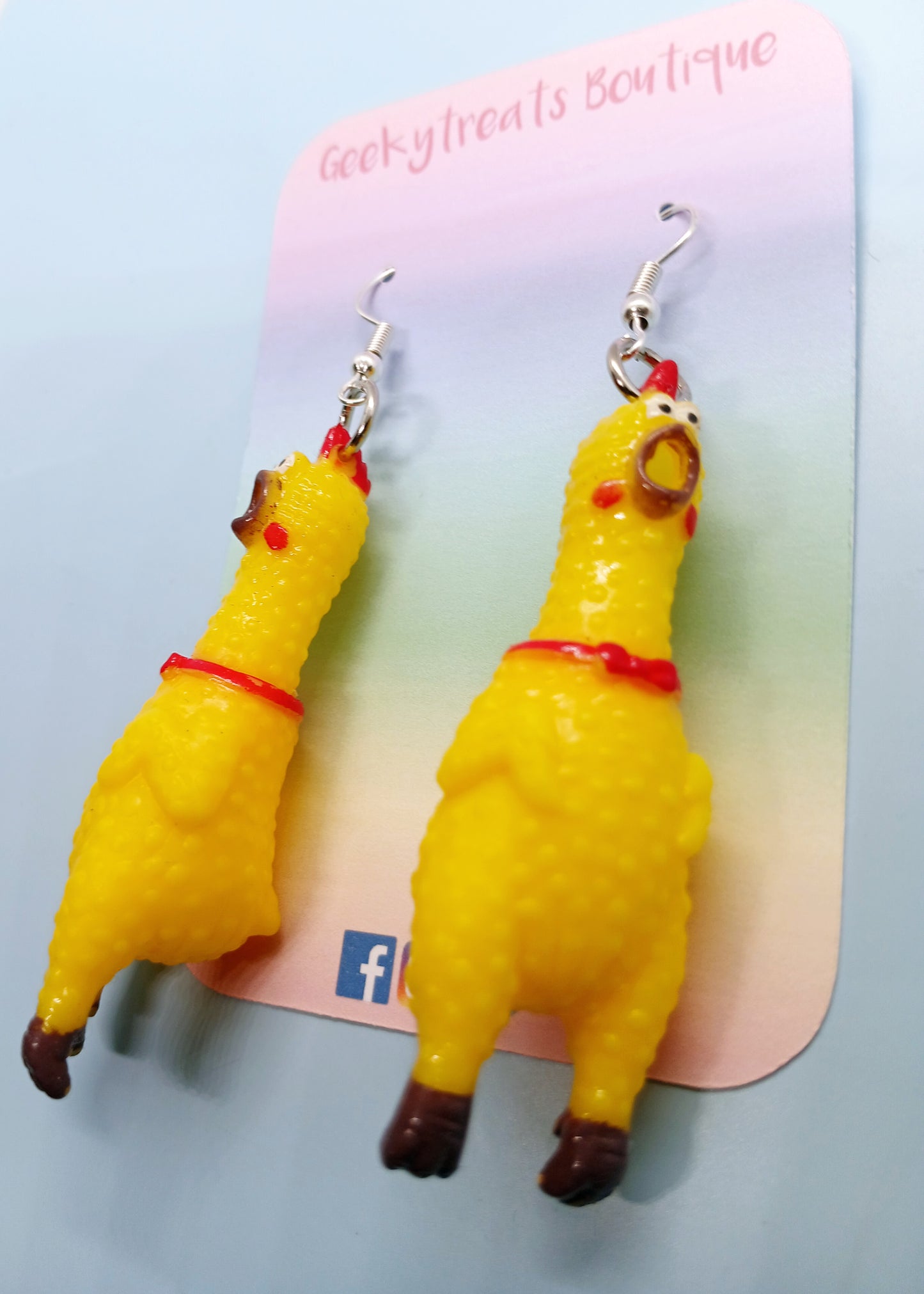 Rubber Chicken earrings
