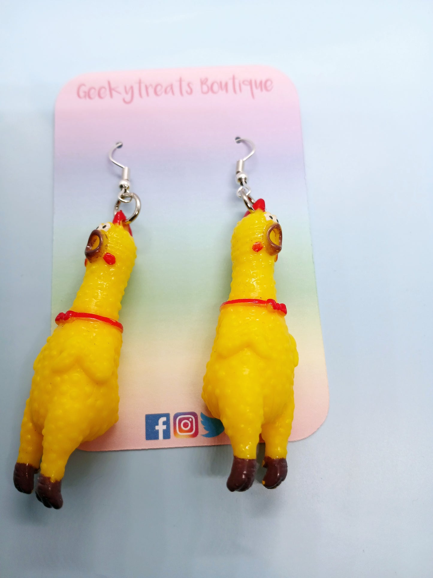 Rubber Chicken earrings