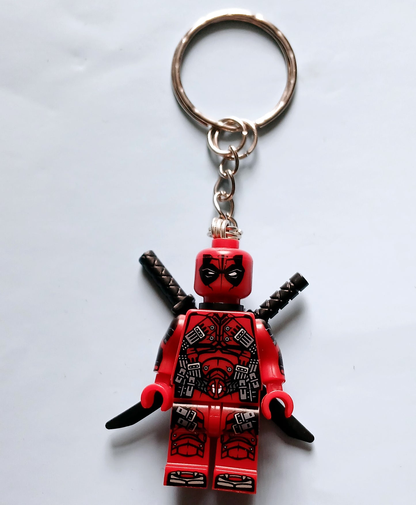 Deadpool custom minifigure keyring
