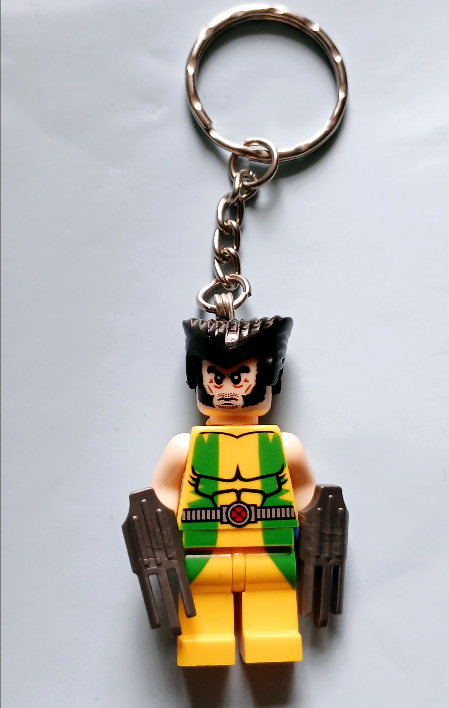Wolverine minifigure custom keyring