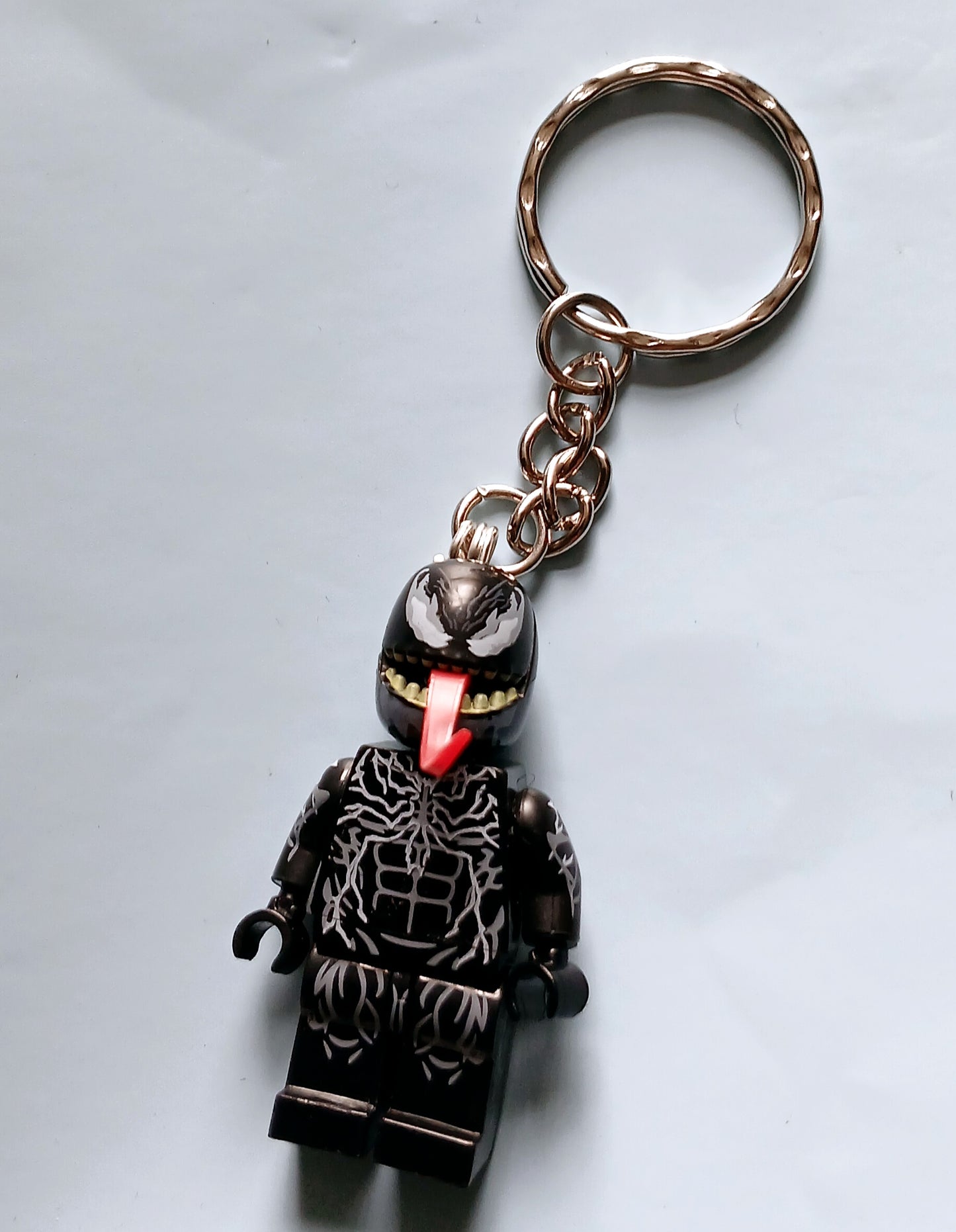 Venom custom minifigure keyring