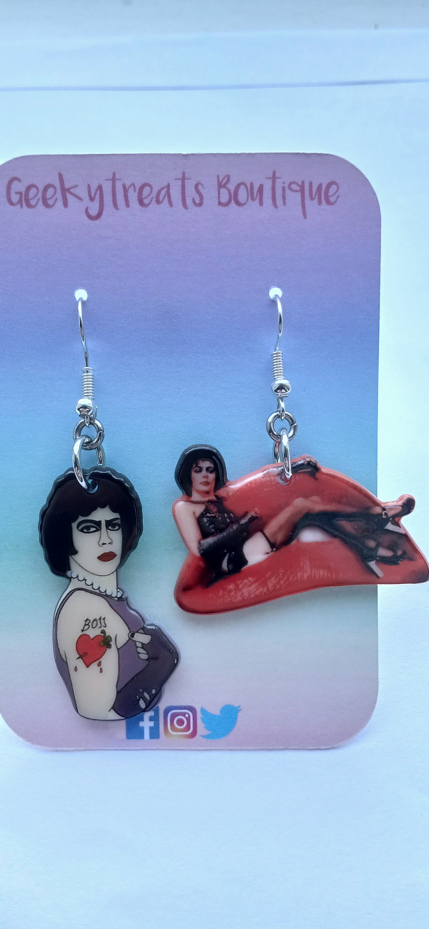 Dr Frank-n-furter mixed earrings