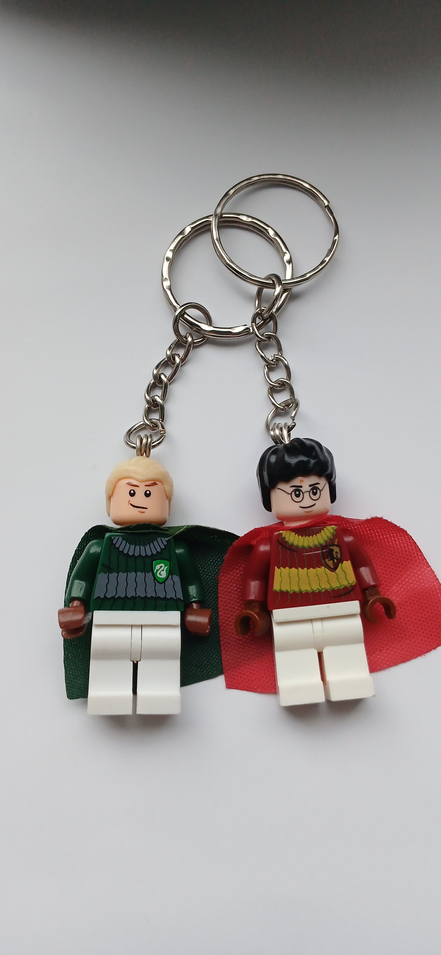 Harry and Draco minifigure keyrings