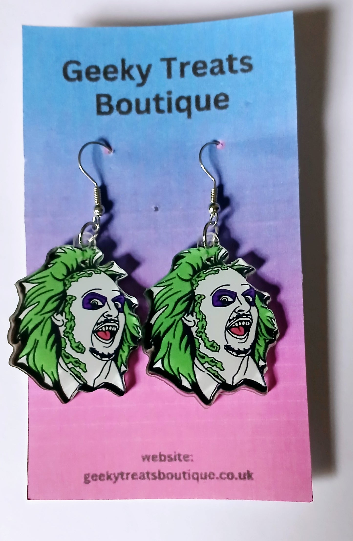 Beetlejuice earrings