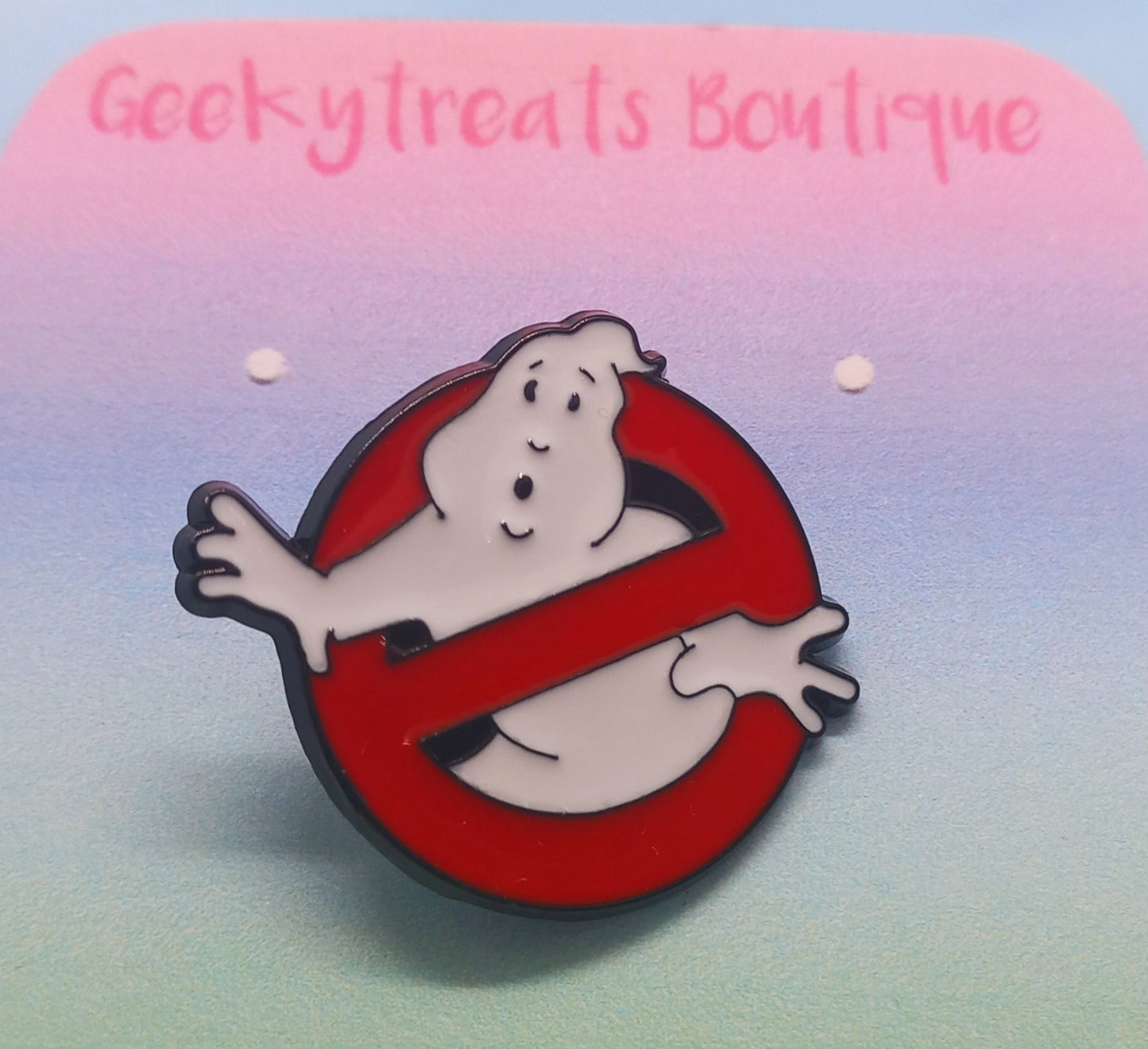 Ghostbuster sign enamel pin badge