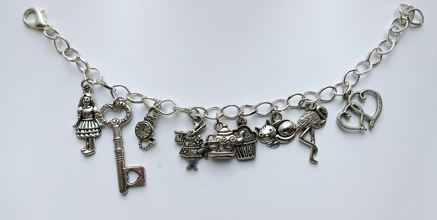 Alice in wonderland charm bracelet