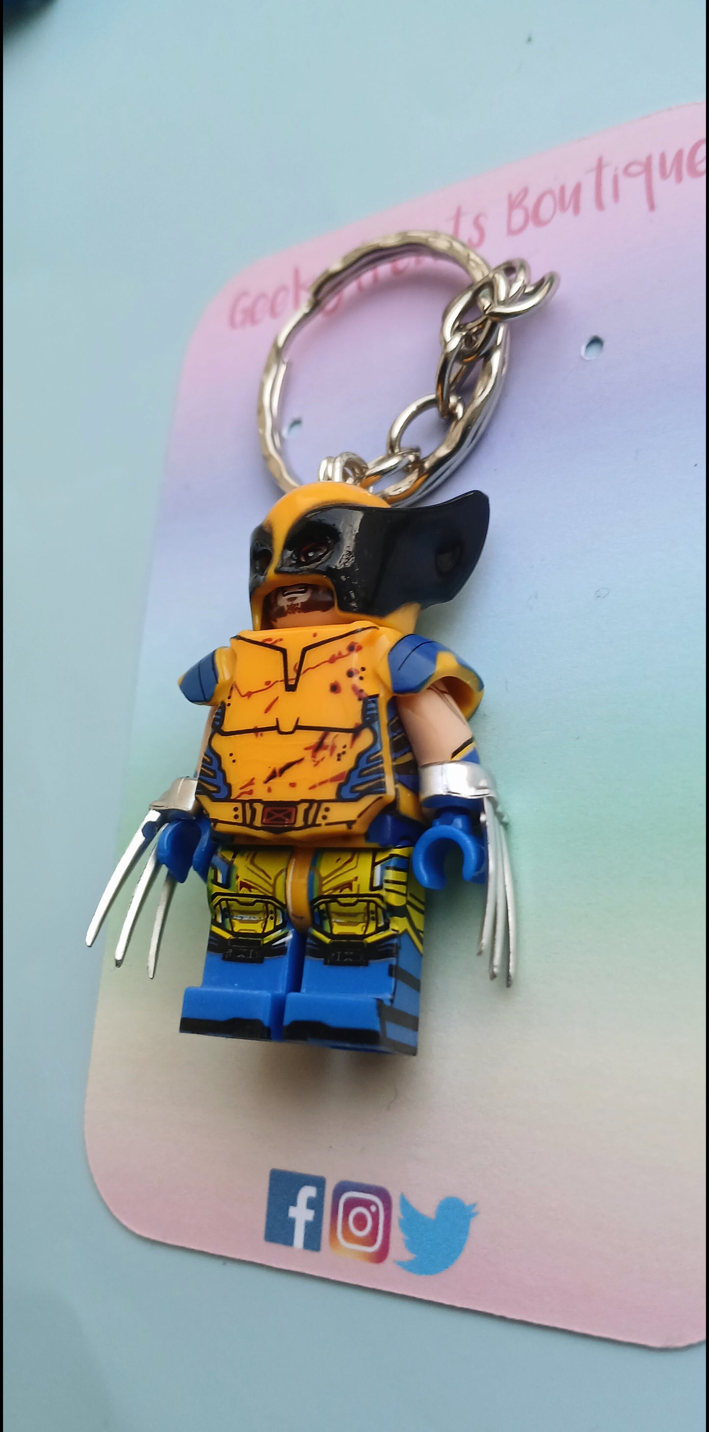 Wolverine minifigure keyring