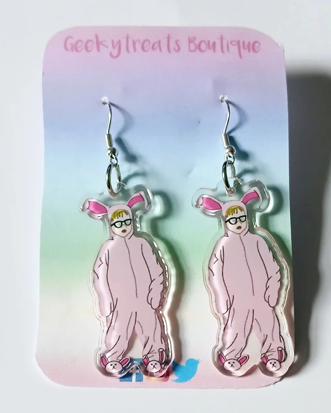 A Christmas Story Ralphie bunny earrings