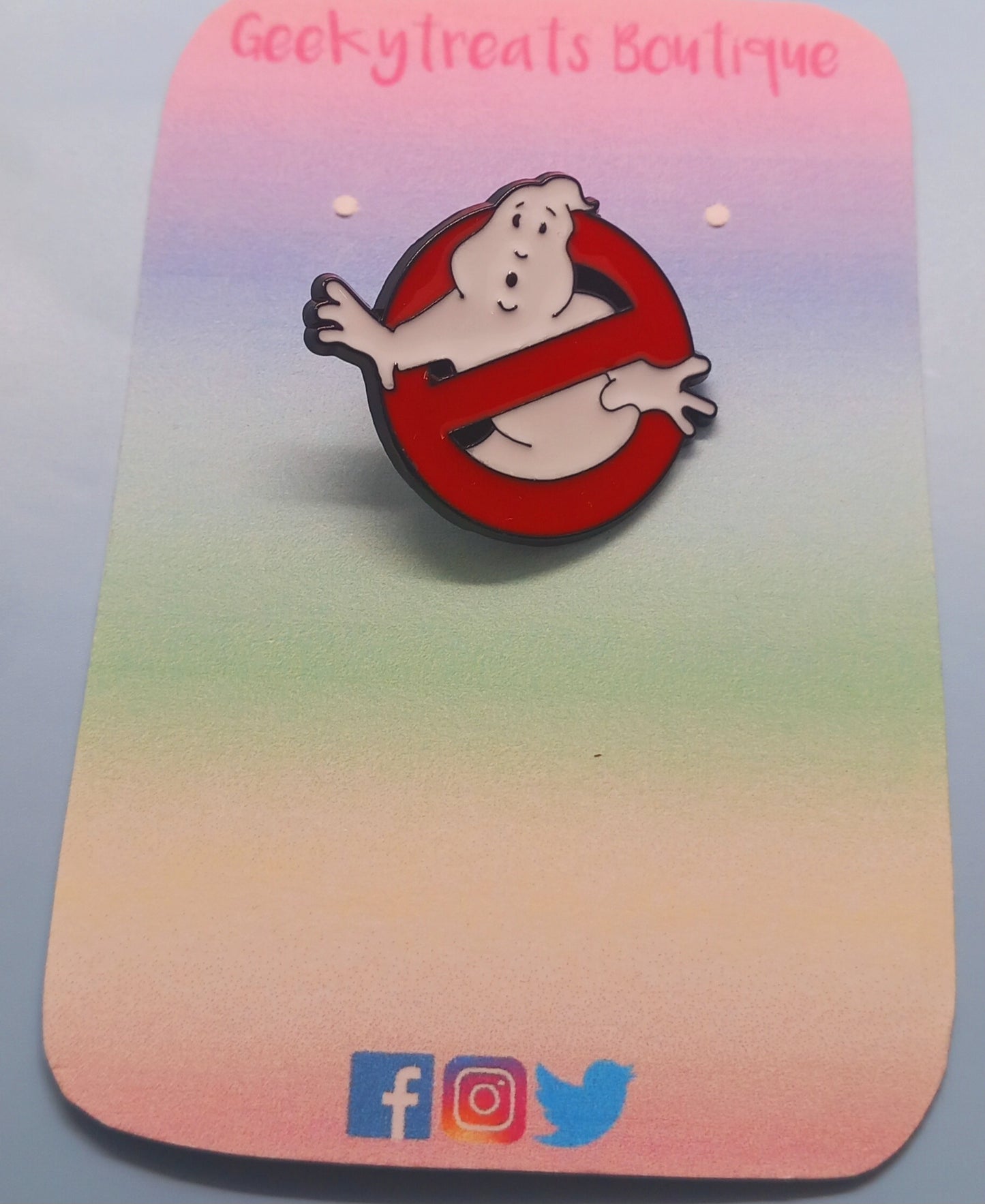 Ghostbuster sign enamel pin badge