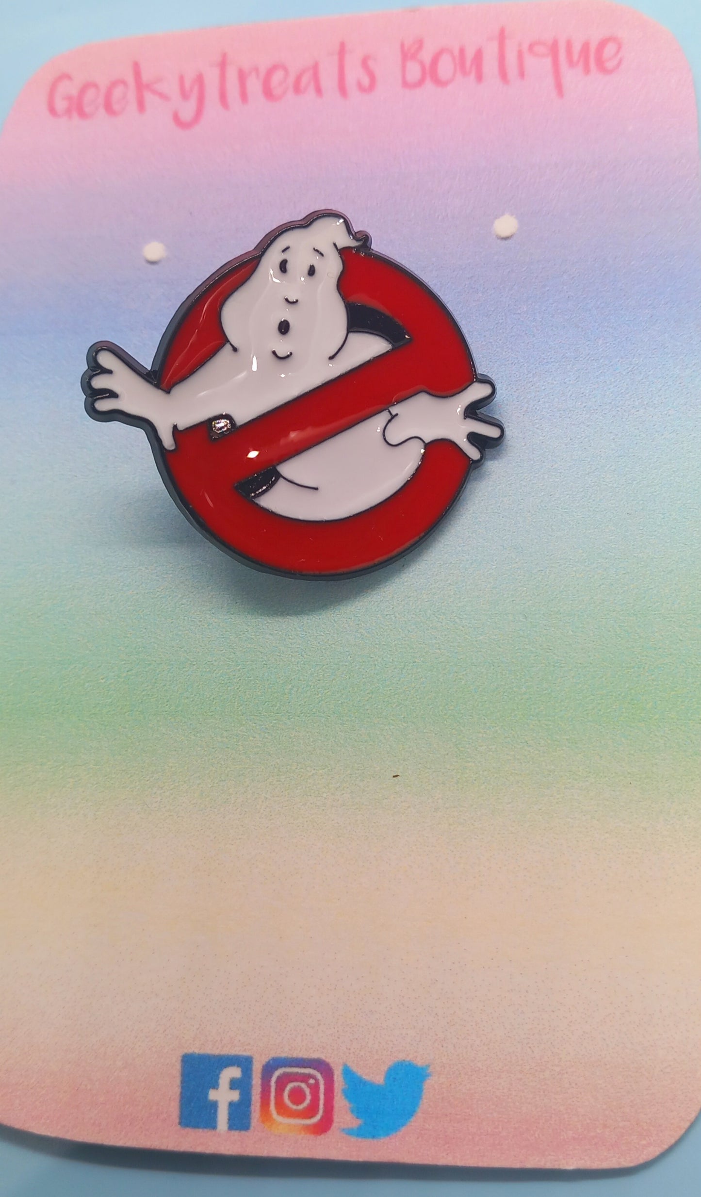 Ghostbuster sign enamel pin badge