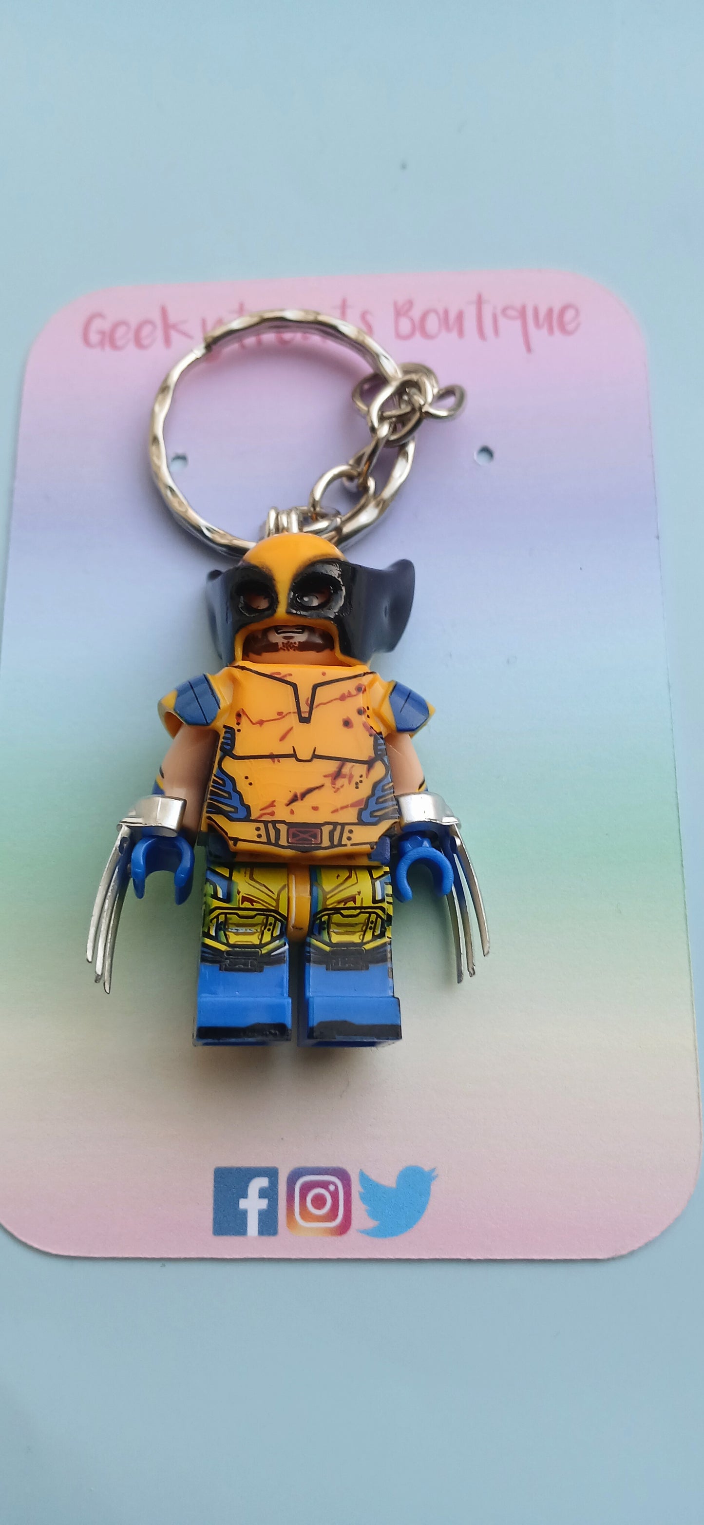 Wolverine minifigure keyring