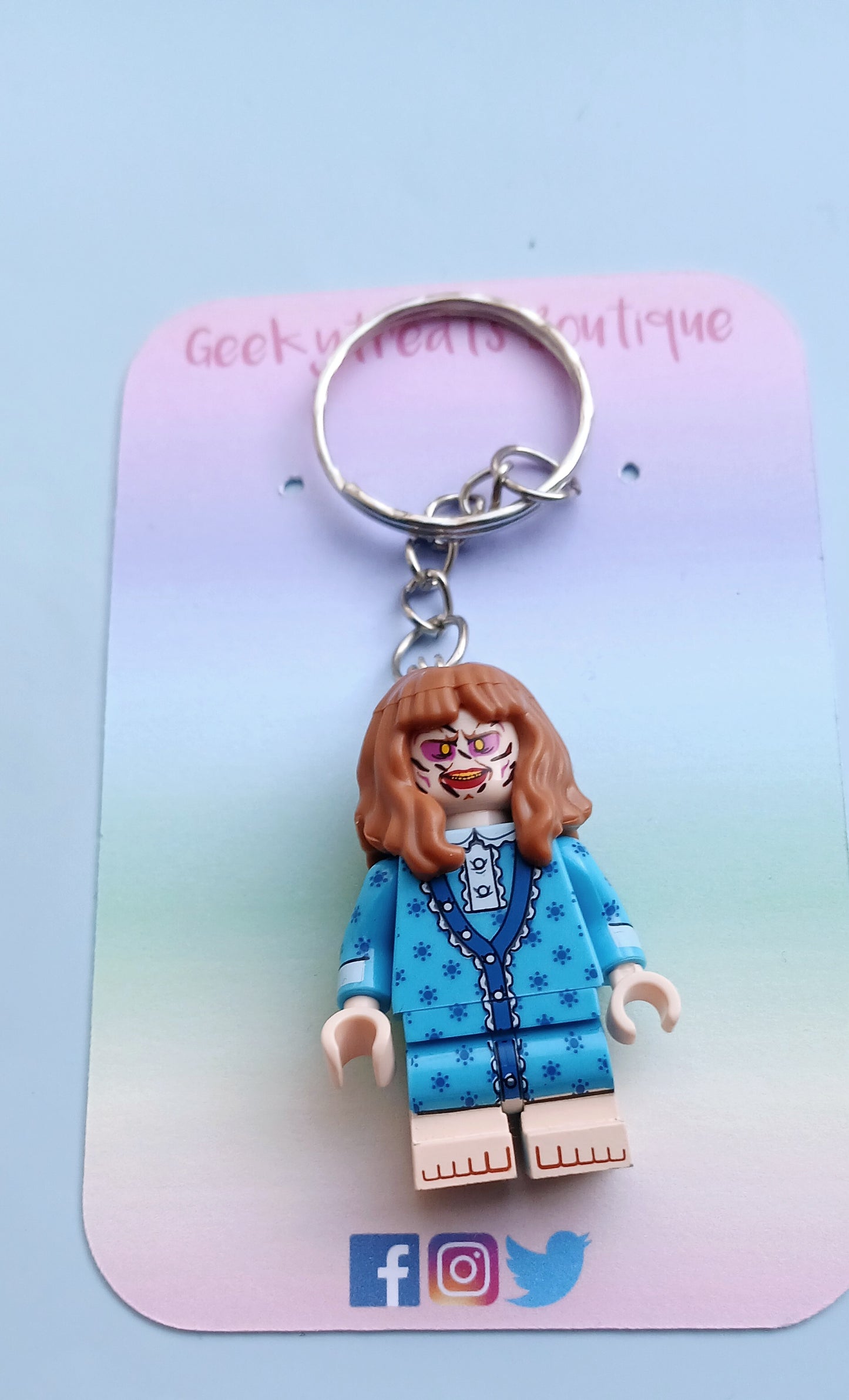 Exorcist Regan minifigure keyring