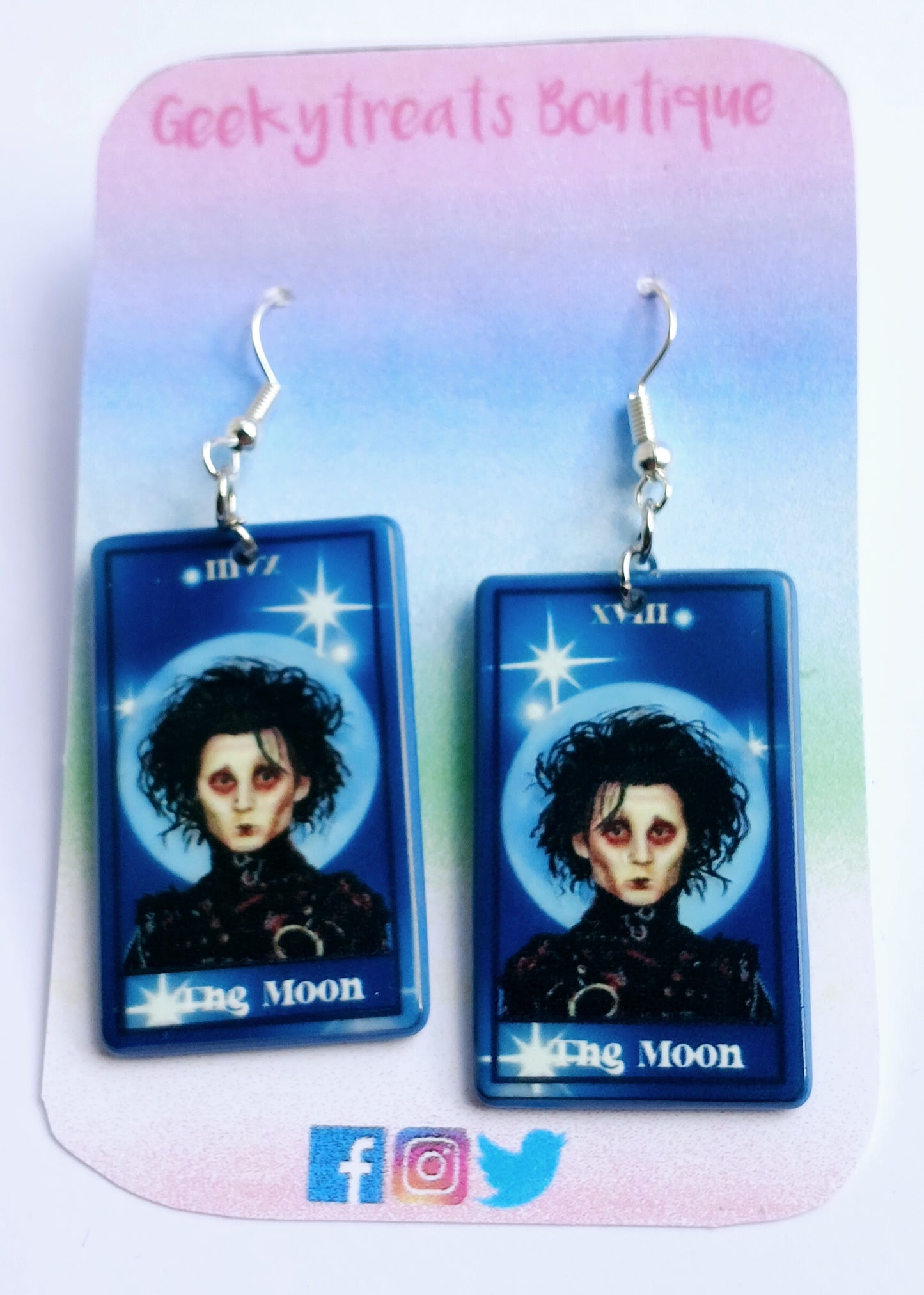 Edward tarot card earrings