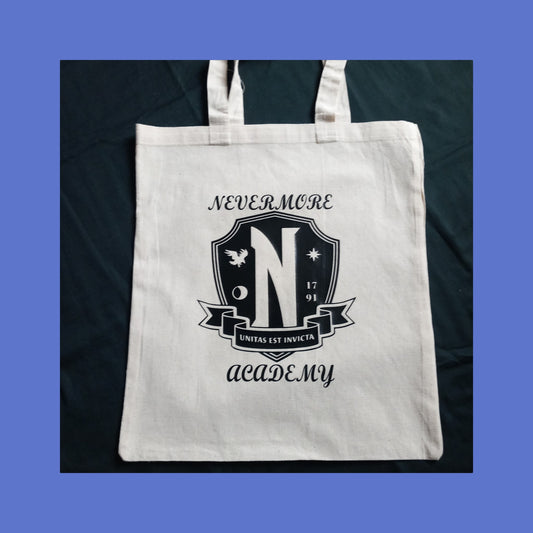 Nevermore vinyl tote bag