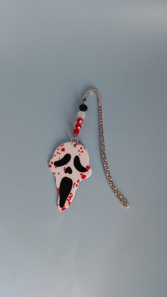 Ghostface scream blood bookmark