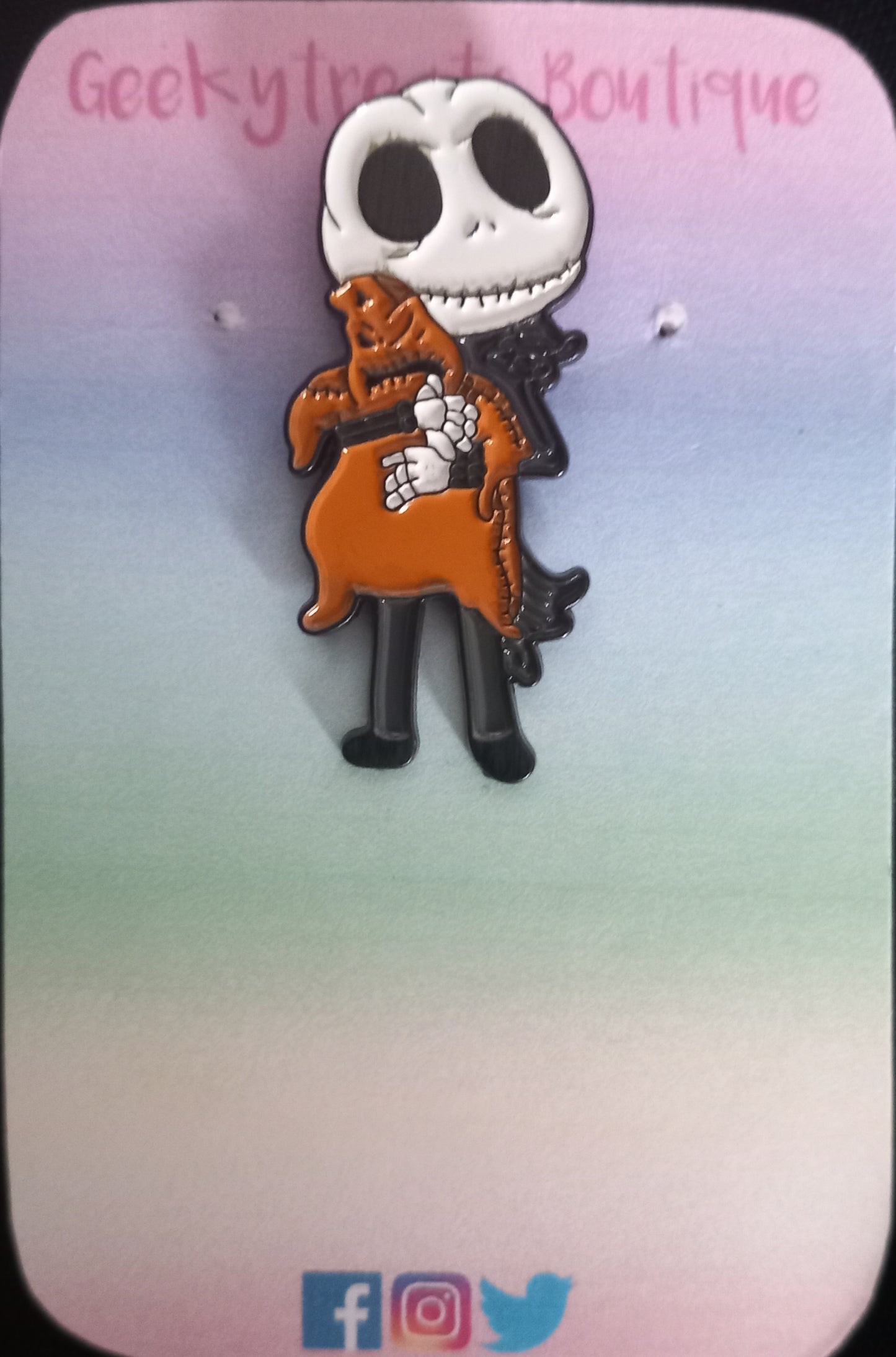 Jack &Oogie Boogie pin badge