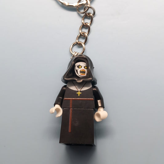 Nun horror figure keyring