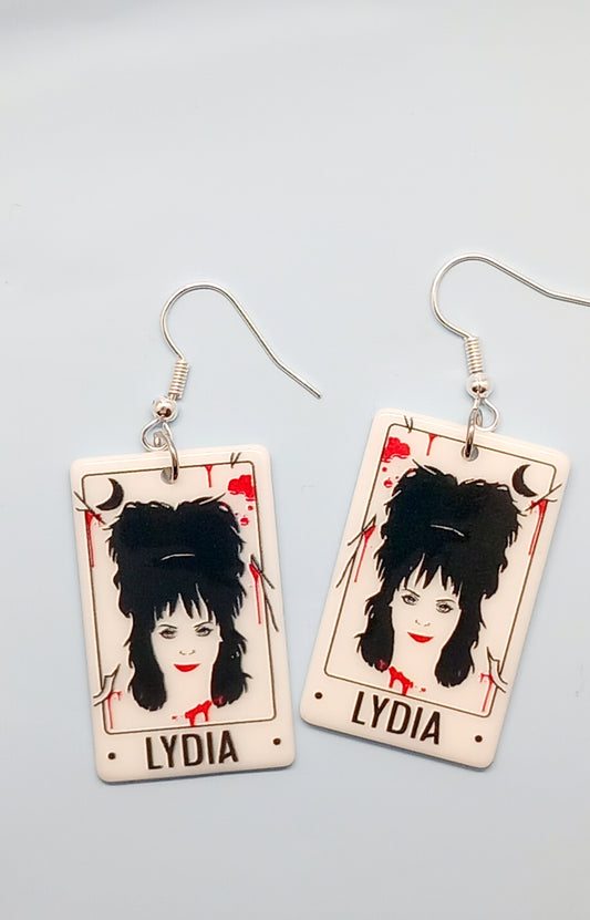 Lydia tarot card earrings