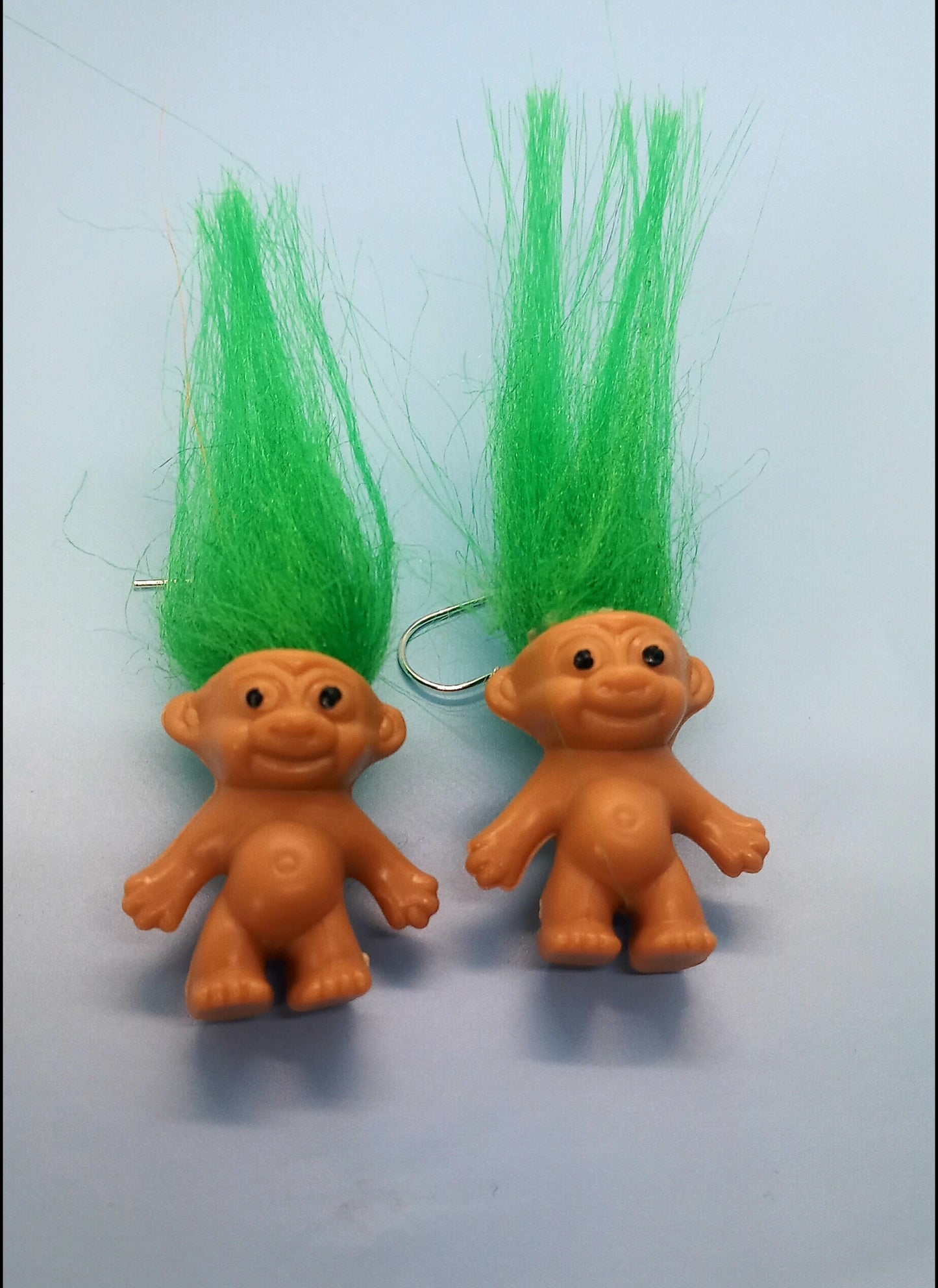 Green troll earrings