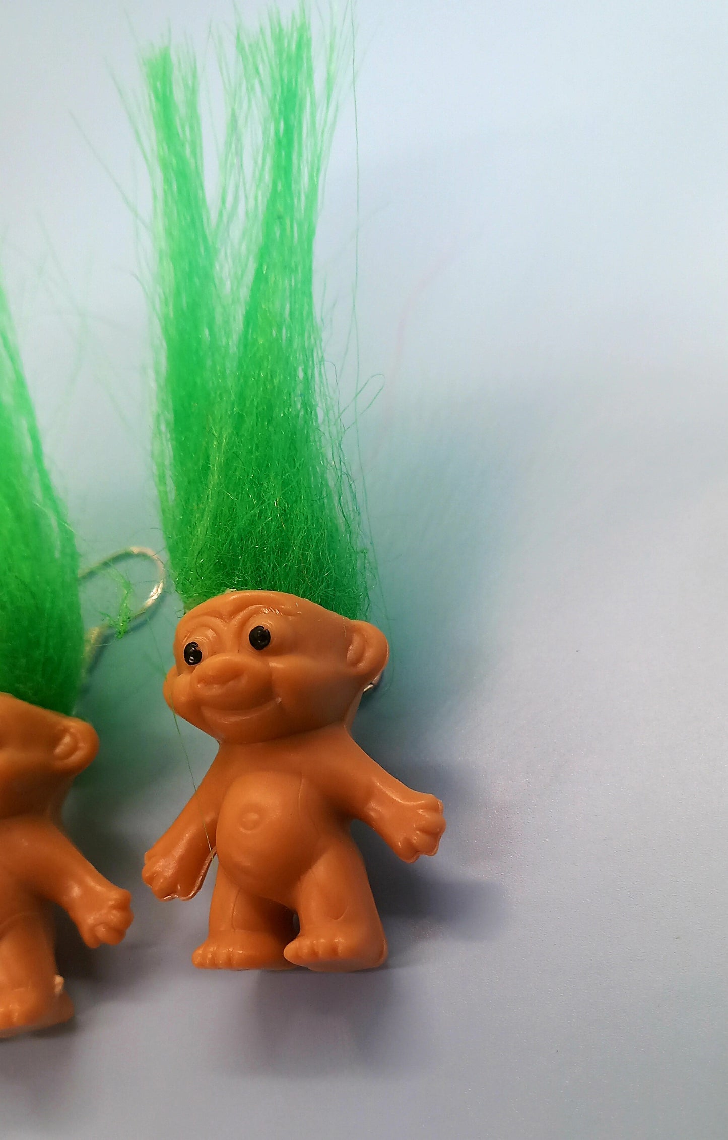 Green troll earrings