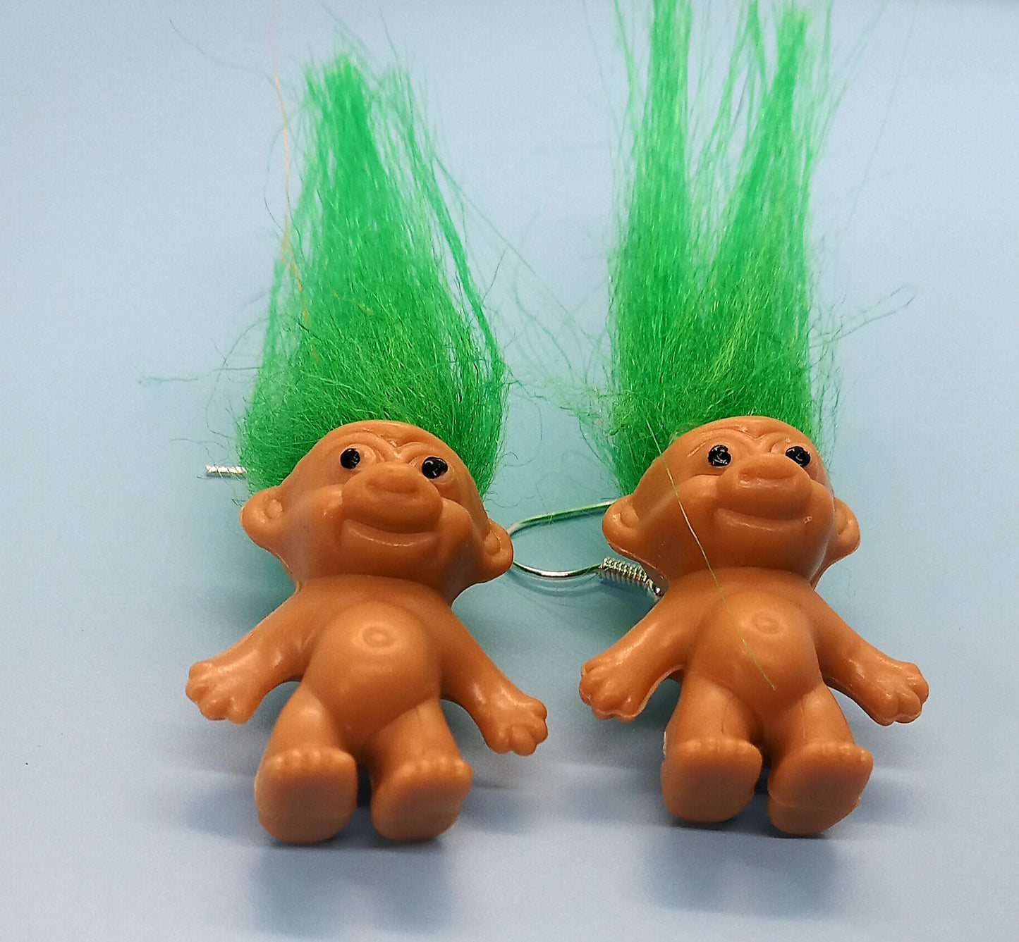 Green troll earrings
