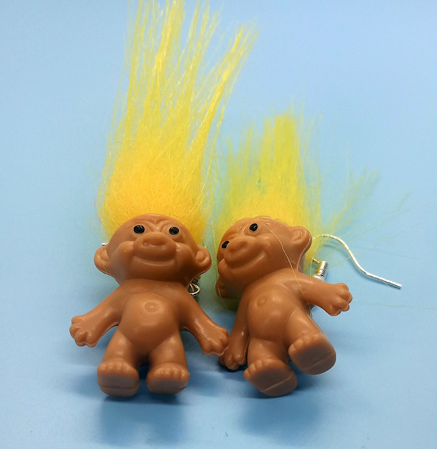 Yellow troll earrings