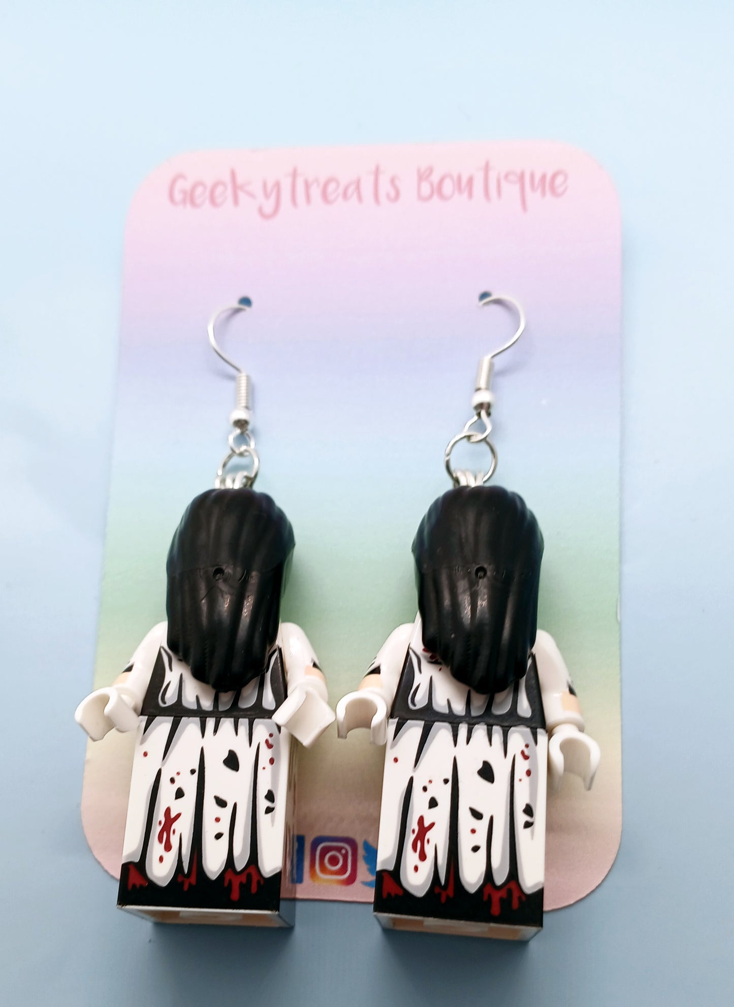 Samara the ring minifigure earrings