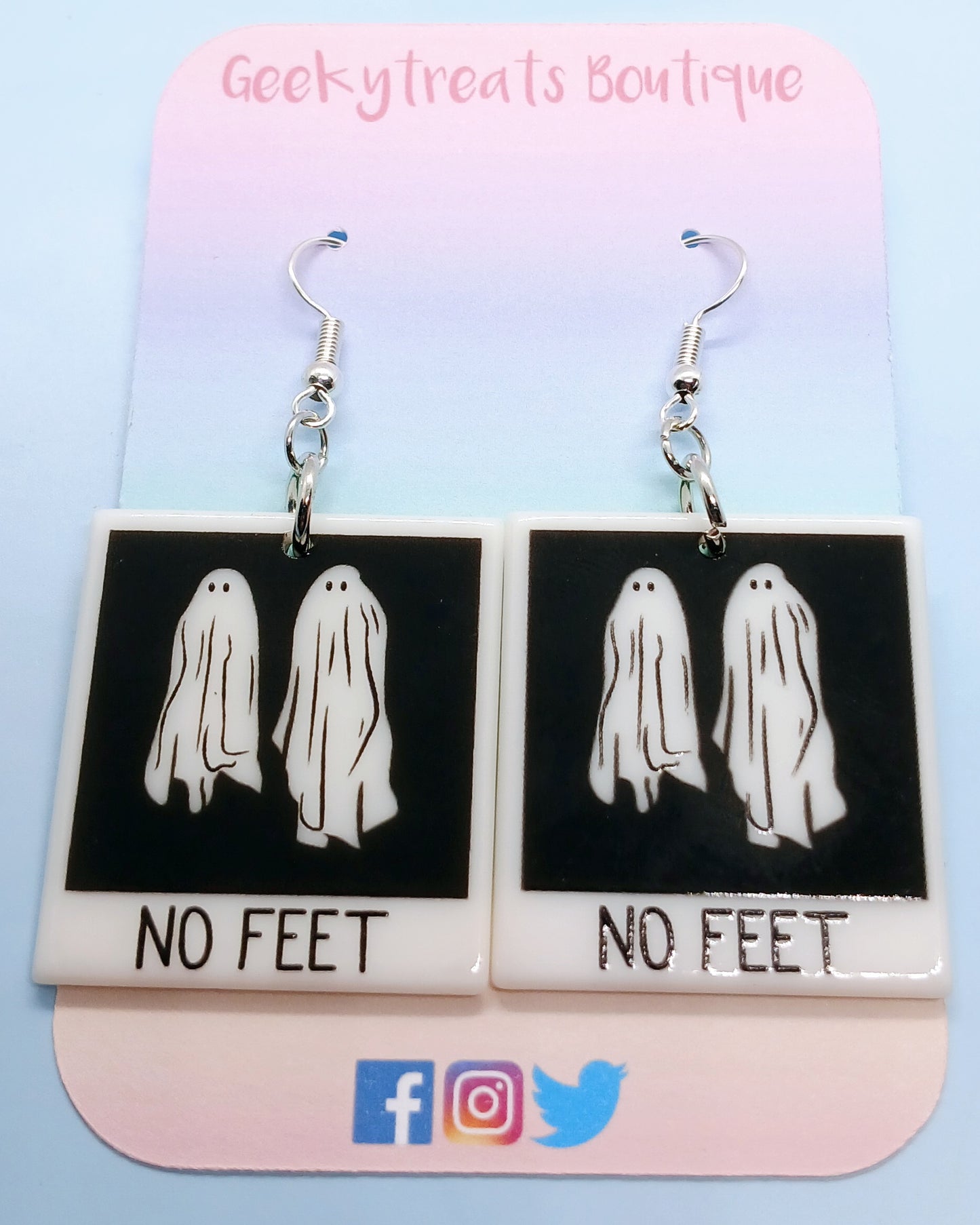 No feet Beetlejuice earrings