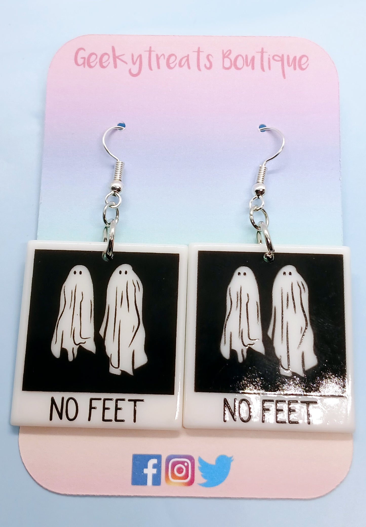 No feet Beetlejuice earrings